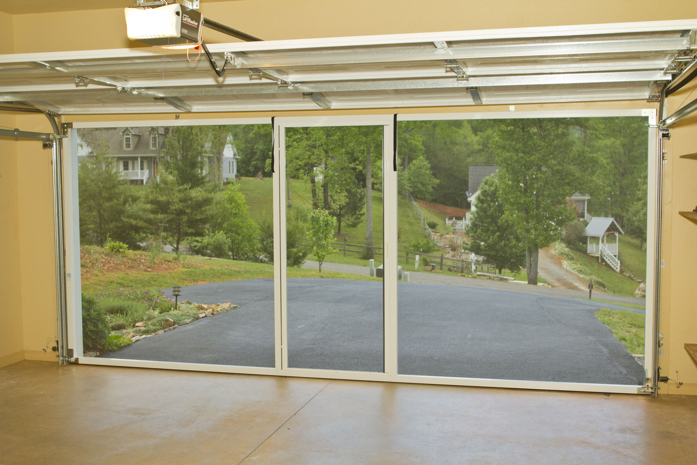 Garage door screen installation